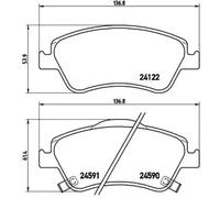 Brembo P83079 Front Disc Brake Pad - Set of 4