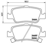 Brake pads P 83 080X BREMBO for TOYOTA COROLLA Saloon AURIS AURIS Estate