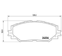 Brake pads P 83 082 BREMBO for TOYOTA SUBARU