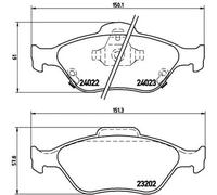Brake pads P 83 085 BREMBO for TOYOTA DAIHATSU