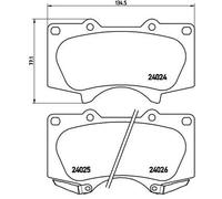 BREMBO P 83 102X Brake pad set