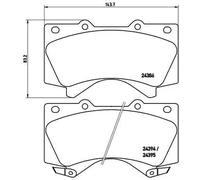 BREMBO P 83 107X Brake pad set