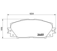 BREMBO Brake pad set TOYOTA,DAIHATSU P 83 141 SA35001,04465B1350,04465B1355 044650D110,044650D140,0446512640,0446552180,0446552200,0446552320