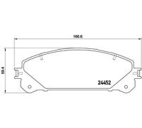 Brake pads P 83 145 BREMBO for TOYOTA LEXUS SUBARU