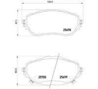 Brake pads P 83 150 BREMBO for TOYOTA COROLLA Saloon AURIS AURIS Estate