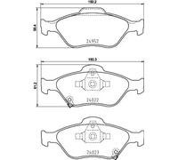 Brake pads P 83 159 BREMBO for TOYOTA YARIS/VITZ YARIS Hatchback Van