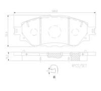 BRAKE PAD SET DISC BRAKE P 83 167 FOR TOYOTA HILUX/VIII/Pickup/REVO/SW4 2.0L