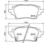 Brembo Rear Brake Pad Set for Toyota Corolla VVTi Hybrid 1.8 2023-Present P83178