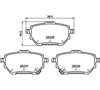 BREMBO P 83 182 Brake pad set