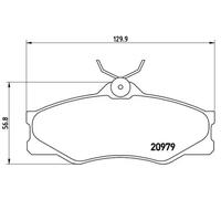 Brembo Brake Pad Set P 85 008 Front 57mm Height with Caliper Screws for VW Transporter