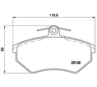 BREMBO Brake pad set PRIME LINE excl. wear warning contact P 85 015 Brake pads,Brake pad set, disc brake VW,SEAT,GOLF II (19E, 1G1),GOLF III (1H1)