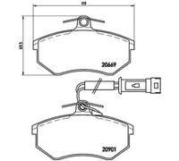 Brembo Brake Pad Set P 85 016 - Front for Audi 80/4000/100/5000/200/90 Quattro 1.8L