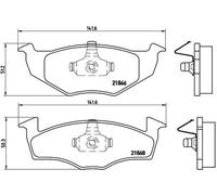 Brake Pad Set, disc brake BREMBO P 85 025 for VW POLO (6N2) 1.4 1999-2001