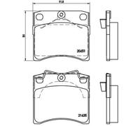 Brake pads P 85 027 BREMBO for VW TRANSPORTER / CARAVELLE Mk IV Bus