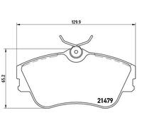 P85029 Front Brake Pad Set 4x Pads Not Fitted Wear Indicator Braking By Brembo