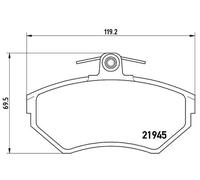 Brake pads P 85 032 BREMBO for VW SEAT