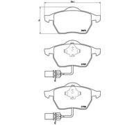 Brake pads P 85 037X BREMBO for AUDI VW
