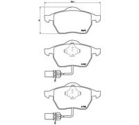 Brake pads P 85 037X BREMBO for AUDI VW