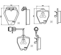 Brake pads P 85 038 BREMBO for AUDI 100 C4 Saloon 100 C4 Avant A8 D2 A6 C4
