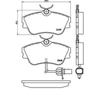 Brembo Brake Pad Set P 85 050 - Front Axle Disc Brake - Fits VW, Honda