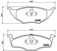 Front Brake Pads BREMBO P85055 Volkswagen Lupo 1.2 TDI 3L 45 KW 2003