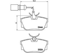 Brembo Brake Pad Set P 85 059 Rear with Caliper Screws Fits Ford Galaxy, Seat Alhambra, VW