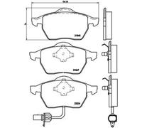 Brake pads P 85 060 BREMBO for VW FORD SEAT