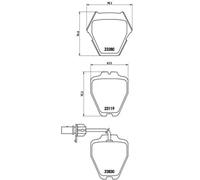 Brake pads P 85 067 BREMBO for AUDI VW