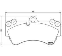 Brake pads P 85 069 BREMBO for VW PORSCHE MERCEDES-BENZ