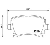 Brake pads P 85 073X BREMBO for VW SKODA AUDI SEAT
