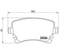 Brake pads P 85 076 BREMBO for VW AUDI