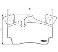 Brembo Rear Brake Pad Set P85088 Fits Audi Q7 Quattro TDi - 3.0 - 07-15