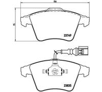 Brake pads P 85 090 BREMBO for VW TOUAREG