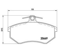 Brake pads P 85 092 BREMBO for AUDI 80 B3 Saloon 100 C2 Saloon COUPE B2 90 B3