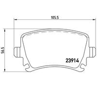 Brembo P85095 Rear Disc Brake Pad - Set of 4