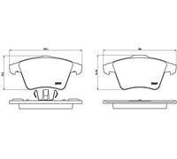 Brake pads P 85 107 BREMBO for VW TRANSPORTER / CARAVELLE Mk V Bus MULTIVAN Mk V
