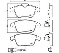 BREMBO Brake pad set XTRA LINE incl. wear warning contact P 85 112X Brake pads,Brake pad set, disc brake VW,AUDI,SEAT,TIGUAN (5N_),SHARAN (7N1, 7N2)