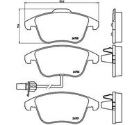 Brembo Brake Pad Set P 85 113X - Front Axle - Fits Audi A4/A5
