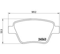 Brake pads P 85 114 BREMBO for SEAT VW SKODA AUDI