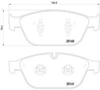 Brake pads P 85 128 BREMBO for AUDI A8 D4 Q5