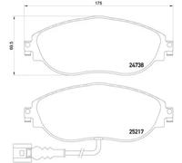 BREMBO Brake pad set XTRA LINE incl. wear warning contact P 85 131X Brake pads,Brake pad set, disc brake VW,AUDI,SEAT