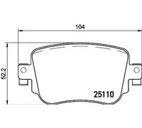 Brake pads P 85 135 BREMBO for AUDI SEAT SKODA VW