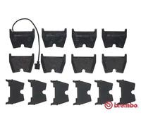 FOR RS3 RSQ3 QUATTRO TT 2.5 TURBO FRONT GENUINE BREMBO BRAKE PADS SET & SENSOR