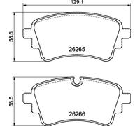 Brembo Rear Brake Pad Set fits Audi Q5