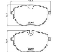 Brembo Front Brake Pad Set fits VW Transporter/Caravelle
