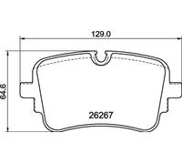 BREMBO P85190 Brake Pad Set For Disc Brake Rear For TRW System Fits Audi VW