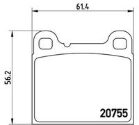 BREMBO P 86 002 Brake pad set