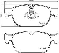 Brake pads P 86 027 BREMBO for VOLVO POLESTAR