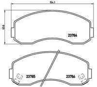 Brake pads P 99 003 BREMBO for ASIA MOTORS KIA