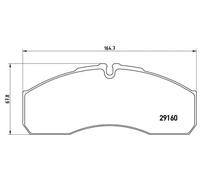 BRAKE PAD SET DISC BRAKE FOR RENAULT TRUCKS MASCOTT/Platform/Chassis/Van 2.8L
